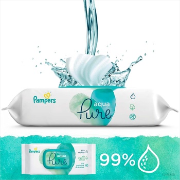 Cалфетки Pampers Aqua Pure 48шт - купить, цены на METRO - фото 3