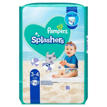 Трусики для плавання Pampers Splashers розмір 3-4 Midi 6-11кг 12шт - купити, ціни на NOVUS - фото 7