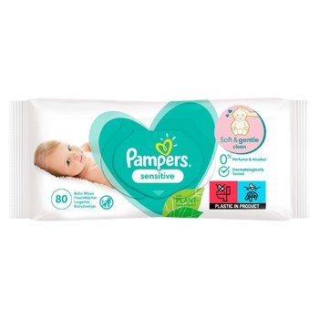 Cерветки Pampers Sensitive 80шт - купити, ціни на - фото 11