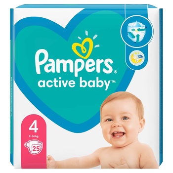 Подгузники Pampers Active Baby размер 4 Junior 9-14кг 25шт - купить, цены на - фото 10