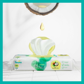 Pampers Pure Coconut Wipes 42pcs - buy, prices for - photo 9