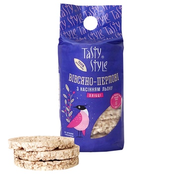 Tasty Style Oat-Pearls Crispbread with Flax Seeds 100g - buy, prices for Auchan - photo 1