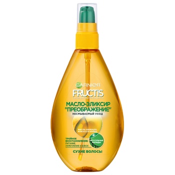 Олія-еліксир Garnier Fructis для усіх типів волосся 150мл - купити, ціни на Auchan - фото 1