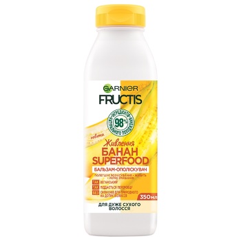 Garnier Fructis Banana Superfood Nourishing For Dry Hair Balsam-Conditioner 350ml - buy, prices for METRO - photo 1