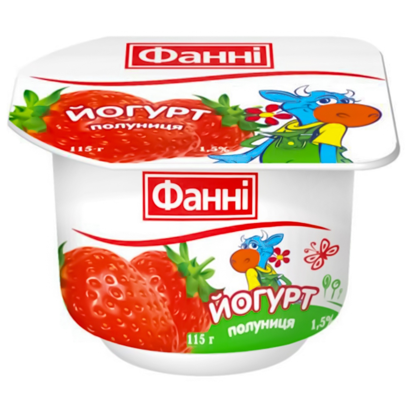 

Йогурт Фанни Клубника 1,5% 115г