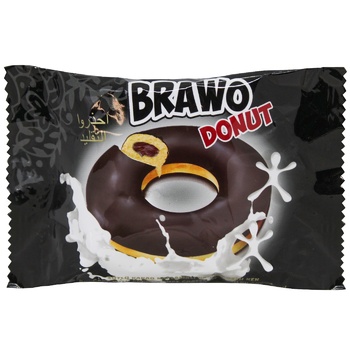 Кекс Brawo Donut з какао у какао-молочній глазурі 50г - купити, ціни на ULTRAMARKET - фото 1