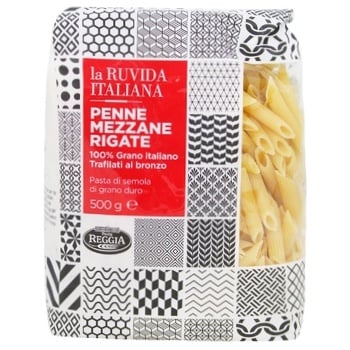 Макаронні вироби Pasta Reggia La Ruvida Penne Mezze Rigate 500г - купити, ціни на ULTRAMARKET - фото 1