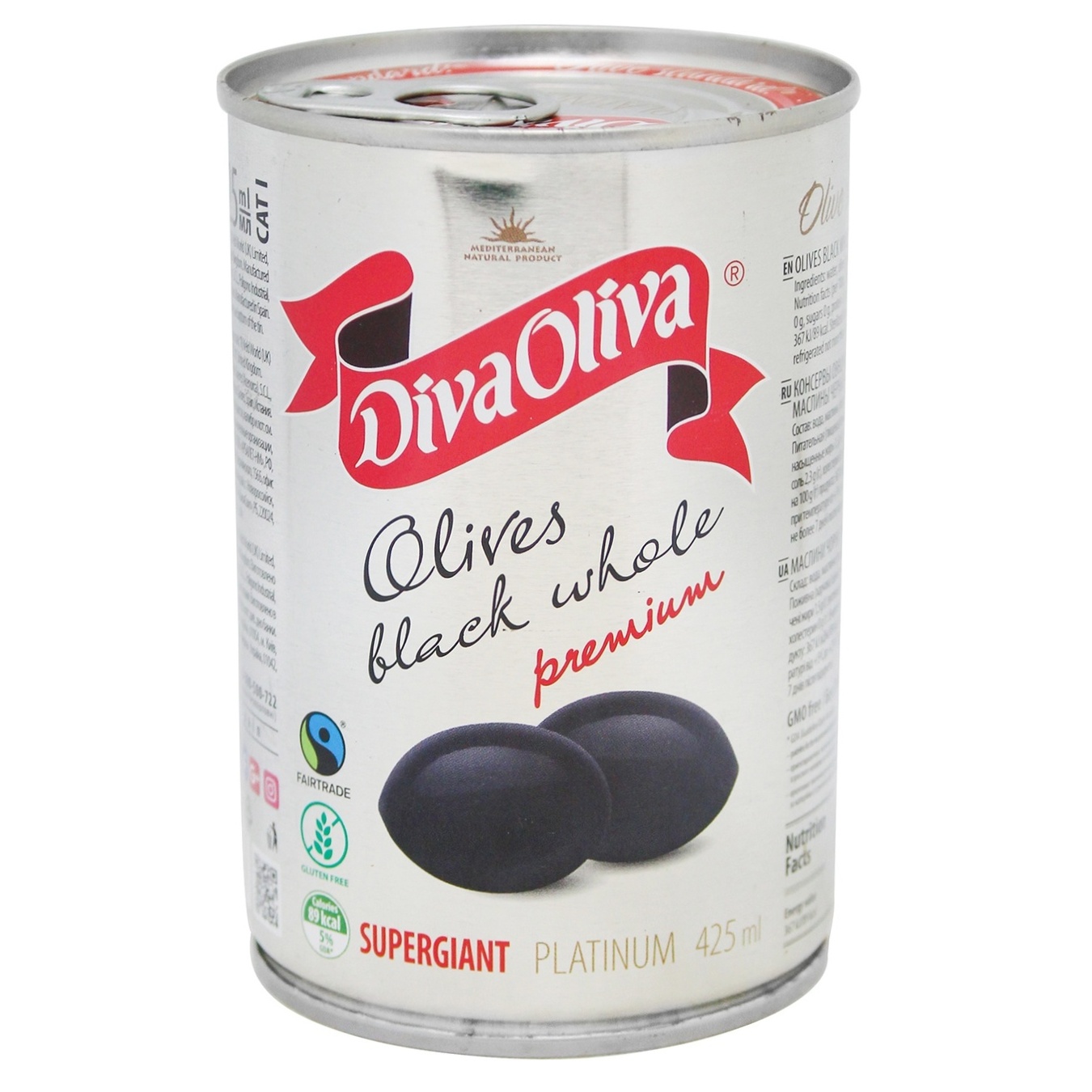 

Маслины Diva Oliva Супергигант с косточкой 390г