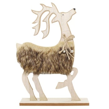 Decoration Figure Deer with Fur 31.5cm - buy, prices for METRO - photo 1