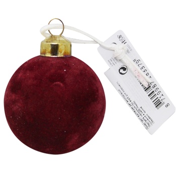 Velvet Christmas Tree Ball 60mm - buy, prices for METRO - photo 2