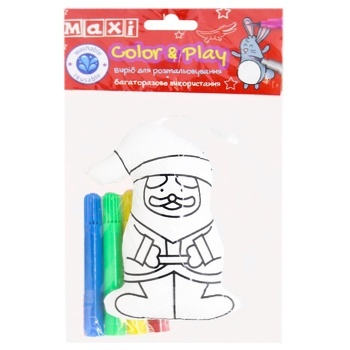 Maxi Santa Claus Set for Coloring + 4 Felt-tip Pens - buy, prices for - photo 1