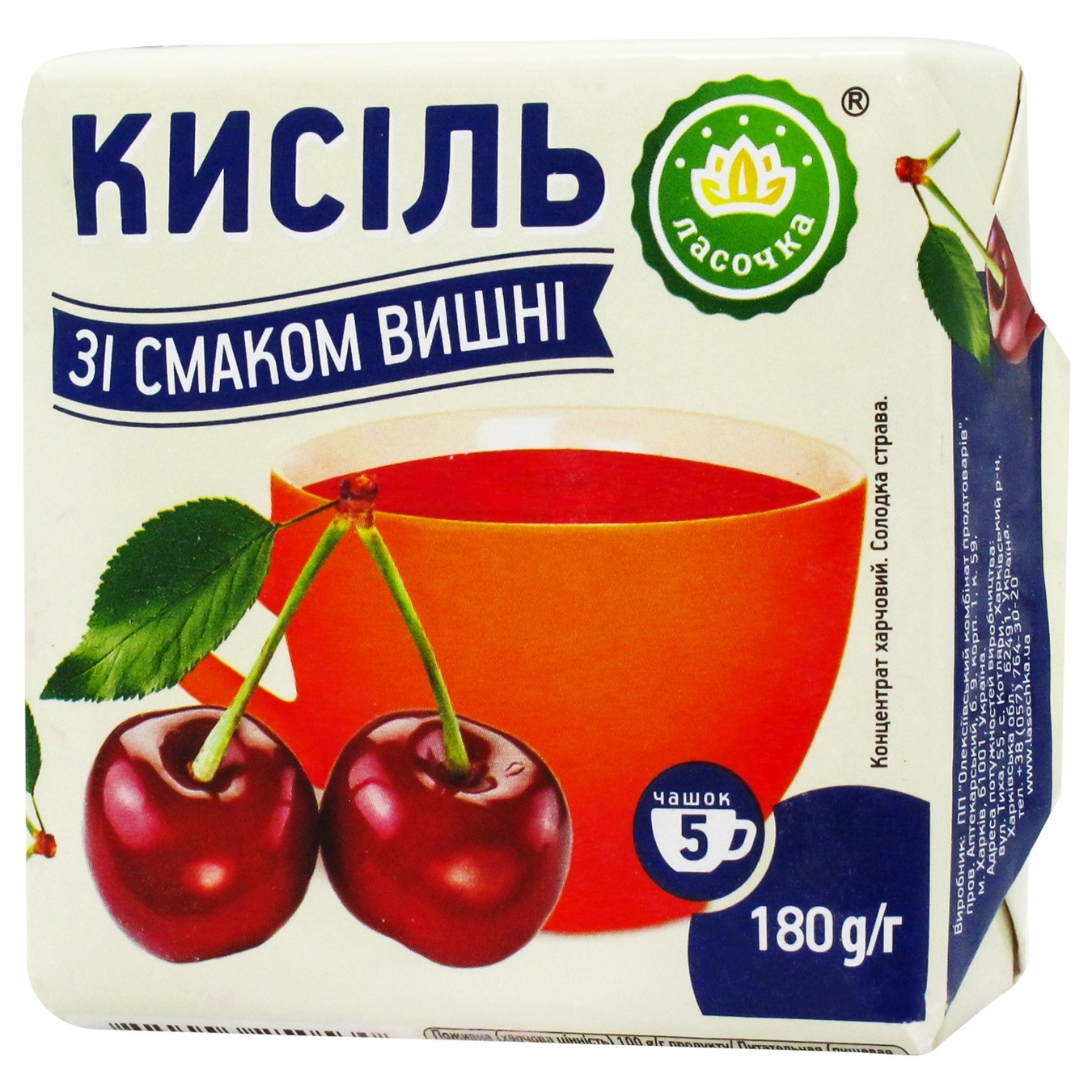 

Кисель Ласочка Вишенка 180г