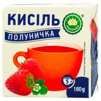 Кисіль Ласочка полуничний 180г - купити, ціни на Чудо Маркет - фото 1