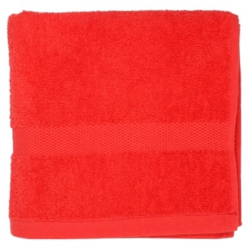 Saffran Terry Towel Border 50х90cm red - buy, prices for MegaMarket - photo 1