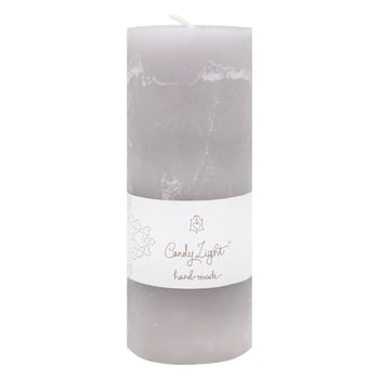 Candy Light Light Gray Cylinder Candle 6x15cm