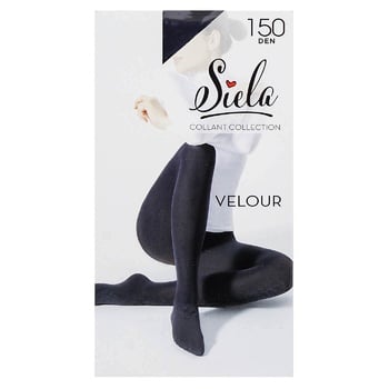 Siela Velor Nero Women's Tights 150den Size 2 - buy, prices for Auchan - photo 1