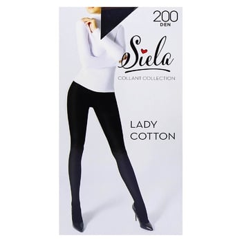 Колготи Siela Lady Cotton Nero жіночі 200ден розмір 5 - купити, ціни на Auchan - фото 1