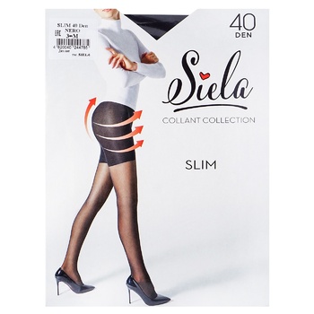 Колготи Siela Slim Nero жіночі 40ден розмір 3 - купити, ціни на NOVUS - фото 1