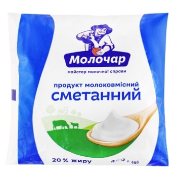 Продукт молоковмісний сметанний Молочар 20% 400г