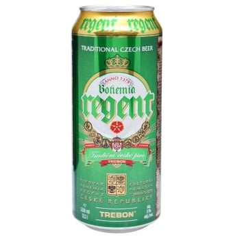 Пиво Bohemia Regent Premium Lager светлое 5% 0,5л - купить, цены на NOVUS - фото 1