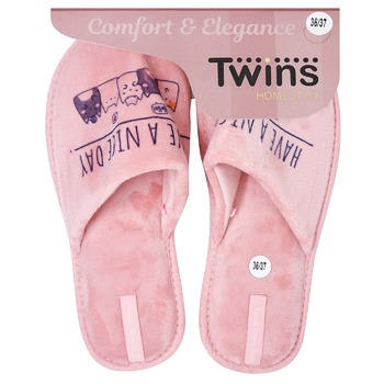 Twins Home style Women's Slippers with Pattern Size 36-40 - buy, prices for - photo 2