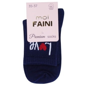Moi Faini Love Women's Blue Socks Size 35-37 - buy, prices for - photo 2