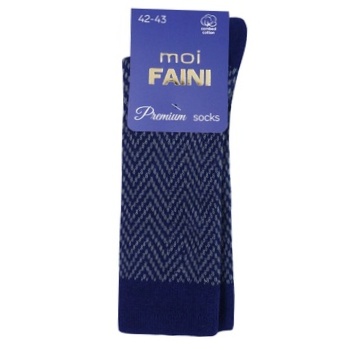 Moi Faini Herringbone Men's Blue-gray Socks Size 42-43 - buy, prices for - photo 2
