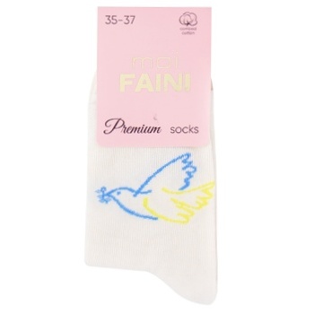 Moi Faini Dove of Peace Women's Milk Socks Size 35-37 Moi Faini Dove of Peace Women's Milk Socks Size 35-37 - buy, prices for - photo 2