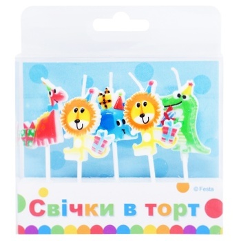 Свічки Party Favors фігурки звірятка 5шт - купить, цены на - фото 5