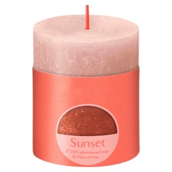 Свіча Bolsius містичний рожевий + бурштин 80/68 - купити, ціни на Таврія В - фото 1