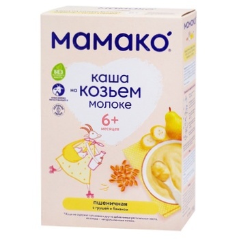 Mamako Wheat Porridge with Pear and Banana in Goat Milk 200g - buy, prices for NOVUS - photo 1