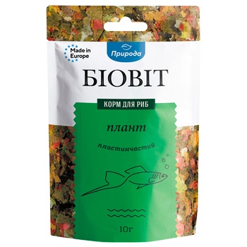 Dry food for aquarium fish Priroda in flakes Biovit Plant 10g - buy, prices for Tavria V - photo 1