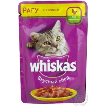 Консерва для котів Whiskas Рагу Курка 100г - купить, цены на - фото 1