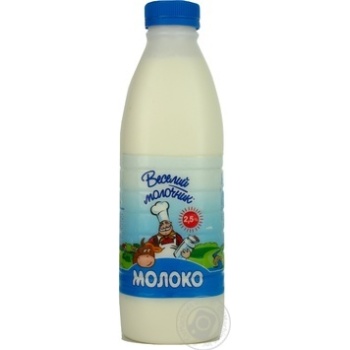 Milk Veselyi molochnik cow milk 2.5% 890g plastic bottle Ukraine - buy, prices for NOVUS - photo 2