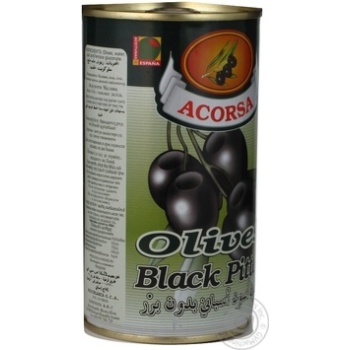 black olives Acorsa black canned 350g can Spain - buy, prices for NOVUS - photo 2