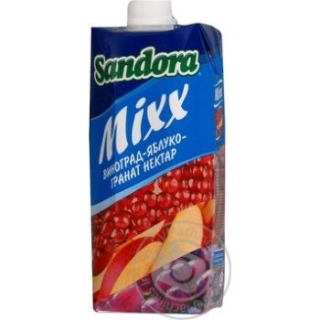 Clarified pasteurized nectar Sandora grape-apple-pomegranate tetra pak 500ml Ukraine - buy, prices for - photo 7