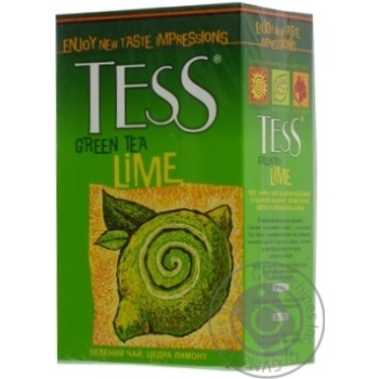 Green pekoe tea Tess Lime with lemon peel flower petals and lime flavor 100g Ukraine - buy, prices for - photo 2