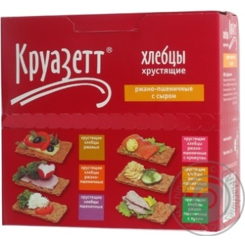 Хлібці хрусткі житьно-пшеничні з сиром Круазетт 200г - купить, цены на - фото 2