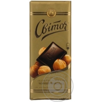 Chocolate black Svitoch hazelnut 44% 100g Ukraine - buy, prices for NOVUS - photo 2