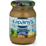 Fruit puree Karapuz apples plums and cottage cheese for 4+ month babies 200g