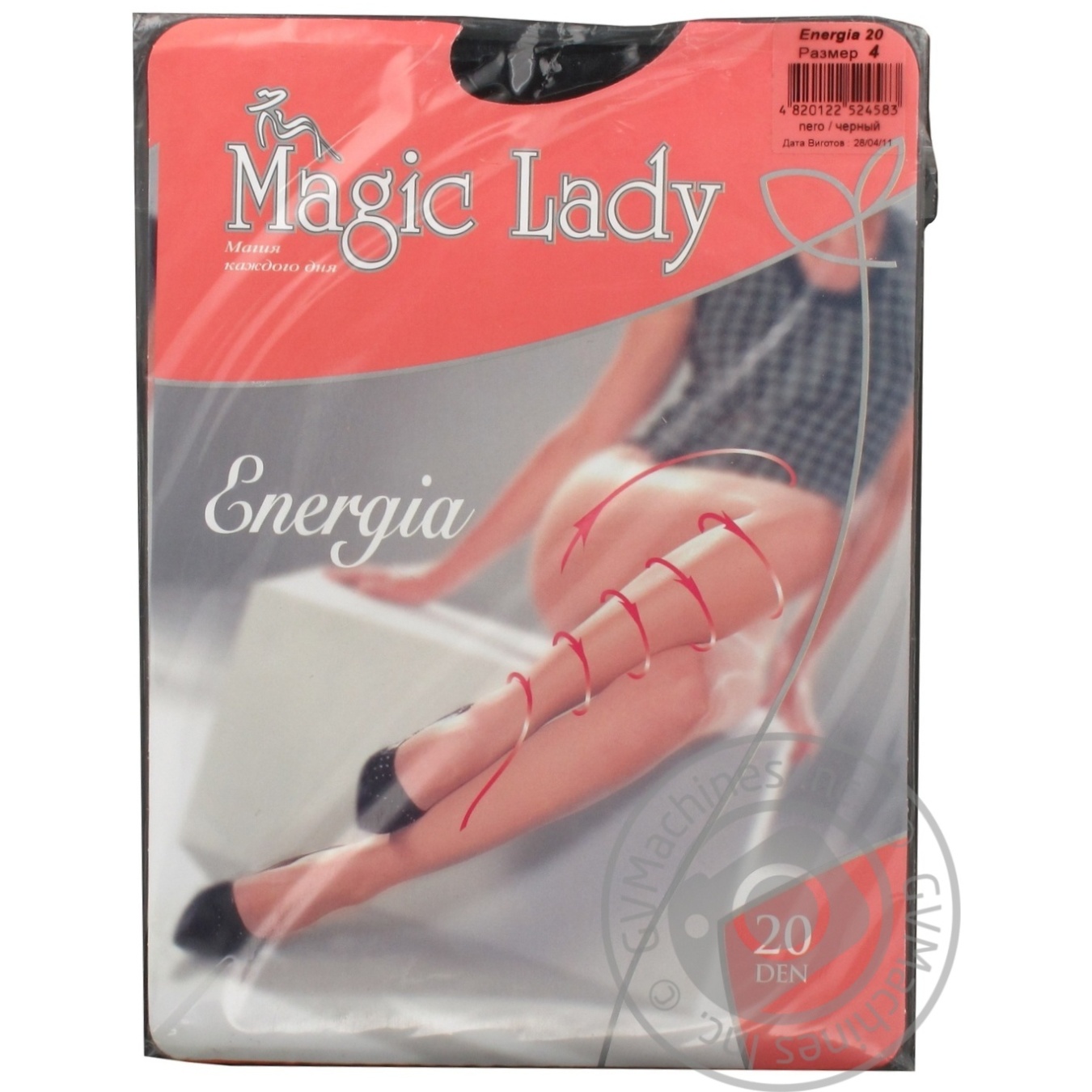 

Колготы Magic Lady Energia женские черные 20ден 4р