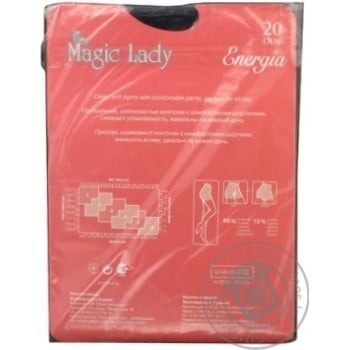 Колготи Magic Lady Energia жіночі чорні 20ден 4р - купити, ціни на ULTRAMARKET - фото 2