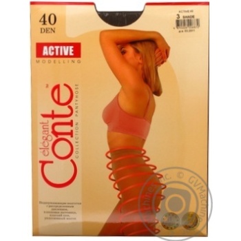 Tights Conte Active shade polyamide 40den 3size Belarus - buy, prices for MegaMarket - photo 2