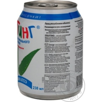Non-alcoholic non-carbonated juice-containing drink of aloe juice Fruiting can 238ml - buy, prices for MegaMarket - photo 3