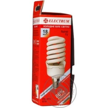 Лампа енергозберігаюча Electrum FC-111 18W Е14 4000K Ls A-FС-1455 - купити, ціни на - фото 3