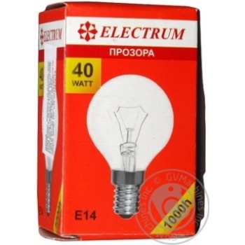 Лампочка ELECTRUM сферична проз. Е14 40W купить, цены на МегаМаркет - фото 3