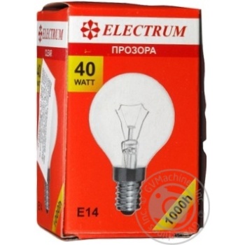 Лампа сферична прозора Electrum 40W E14 A-IB-0036 - купити, ціни на - фото 7