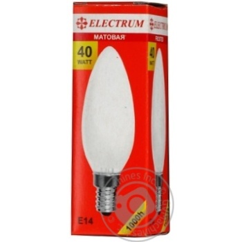 Лампочка ELECTRUM св мат. Е14 40W купити, ціни на МегаМаркет - фото 1