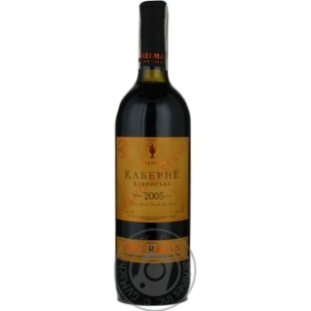Вино красное Инкерман Каберне Качинское марочное столовое сортовое сухое 13% стеклянная бутылка 750мл Украина - купить, цены на - фото 2