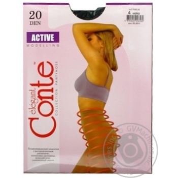 Колготи жіночі Conte Active 20ден р.4 Nero - купити, ціни на ULTRAMARKET - фото 3